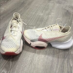 Nike Athletic Shoes in Cream and Red